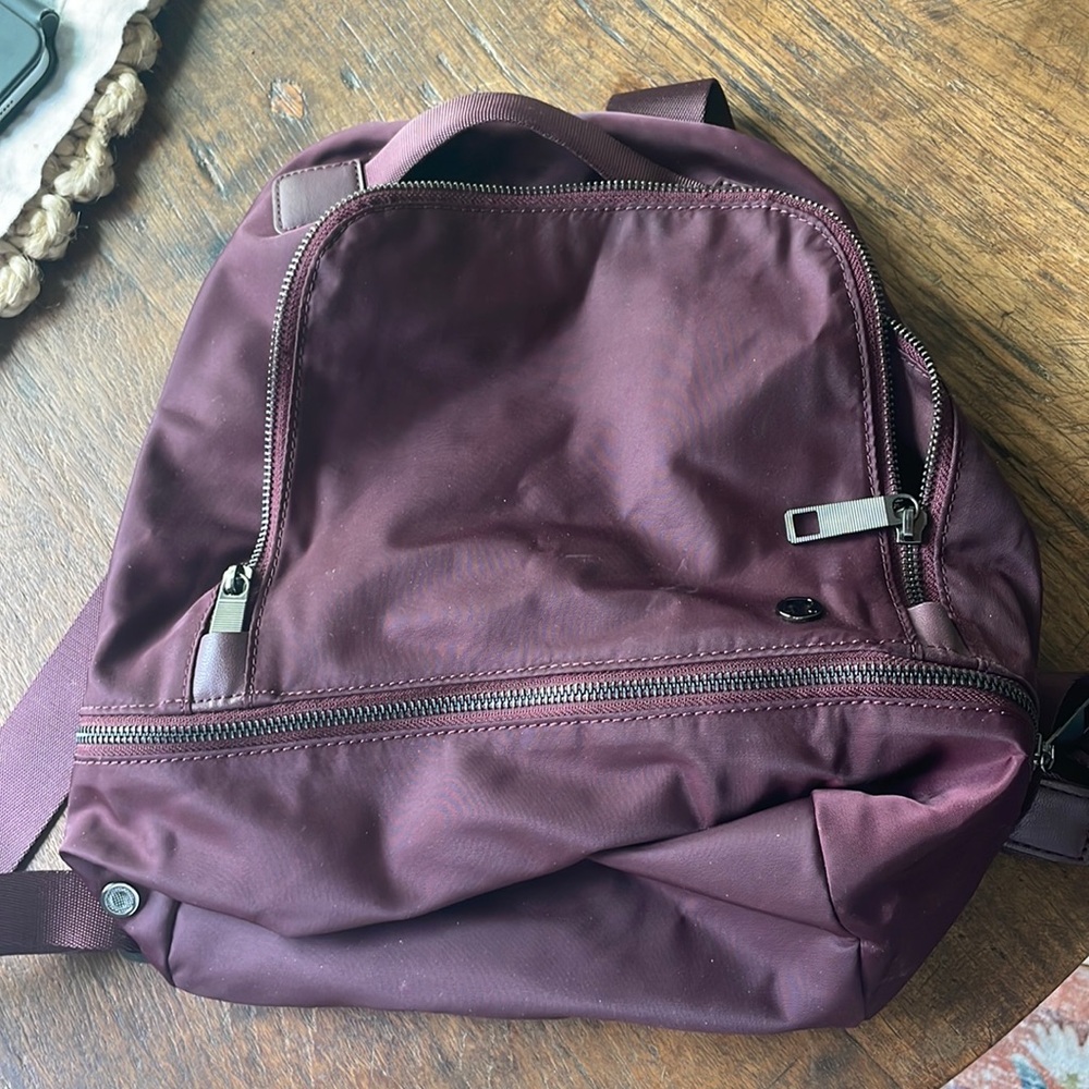 Lululemon Maroon nylon mini backpack